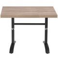 Weathered Oak Table Top with Aluminum Lateral Base (Sold Separately)