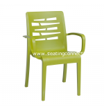 Essenza Fern Green Stacking Arm Chair