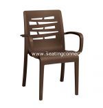 Essenza Taupe Stacking Arm Chair
