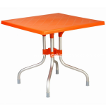 Orange Forza Square Folding Table by Compamia